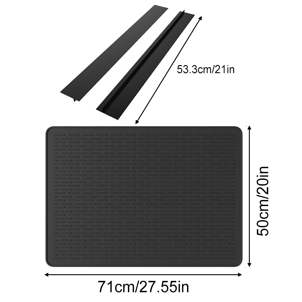 

Multi Purpose Silicone Mat for Dish Drying and For Electric Stove Protection Easy to Clean and Store Kitchen Essential