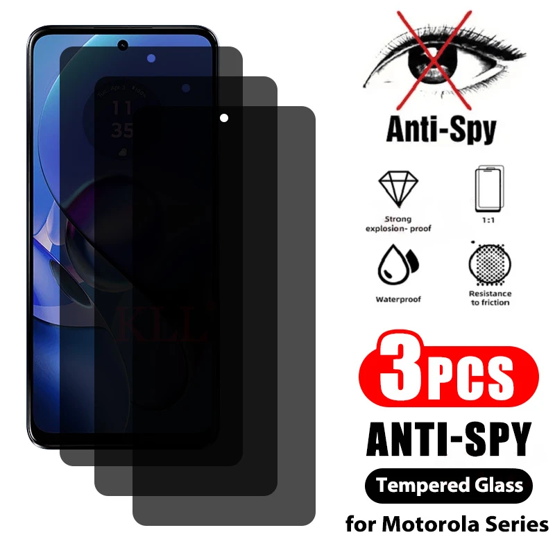 

3Pcs Privacy Anti-spy Tempered Glass For Motorola G64 G04S G24 G Power G34 G54 G84 G14 Screen Protector