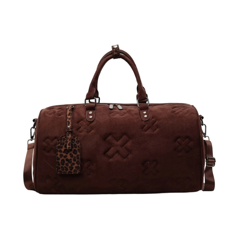

G5AE Fitness Bag Travel Bag Overnight Bag Gym Bag Weekender Bag PU Leather Sport Bag Simple Shoulder Bag for Trip