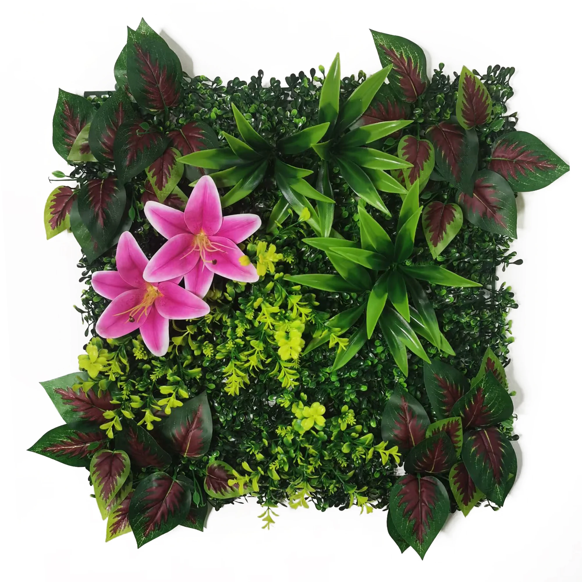 Artificial Plant Wall landscape Wall Decor Panel Lawn Grass Green 50*50CM Home Indoor Decoration Grass Green