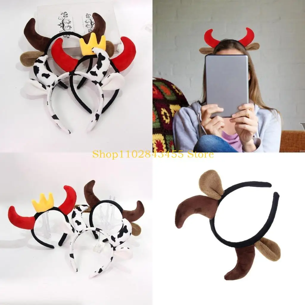 

49MC Girl Funny Cartoon Hair Hoop Eye-catching Halloween Hair Headpiece Headwear