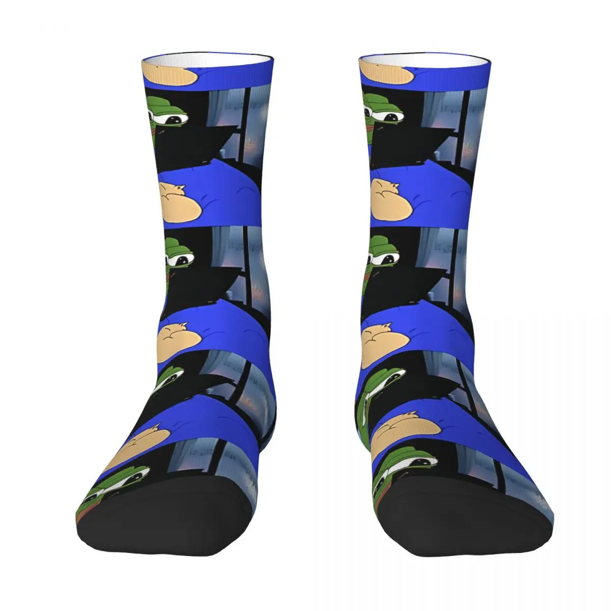 Sad Frog Night Men Women Socks Outdoor Novelty Spring Summer Autumn Winter Stockings Gift