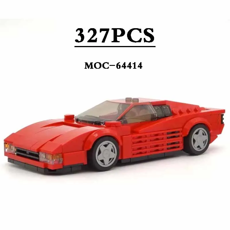 MOC سرعة بطل F40 سباق السيارات MOC-64414 لعبة السيارة الخارقة بنة نموذج 327 قطعة نموذج سيارة هدايا أعياد ميلاد للأطفال هدية الكريسماس