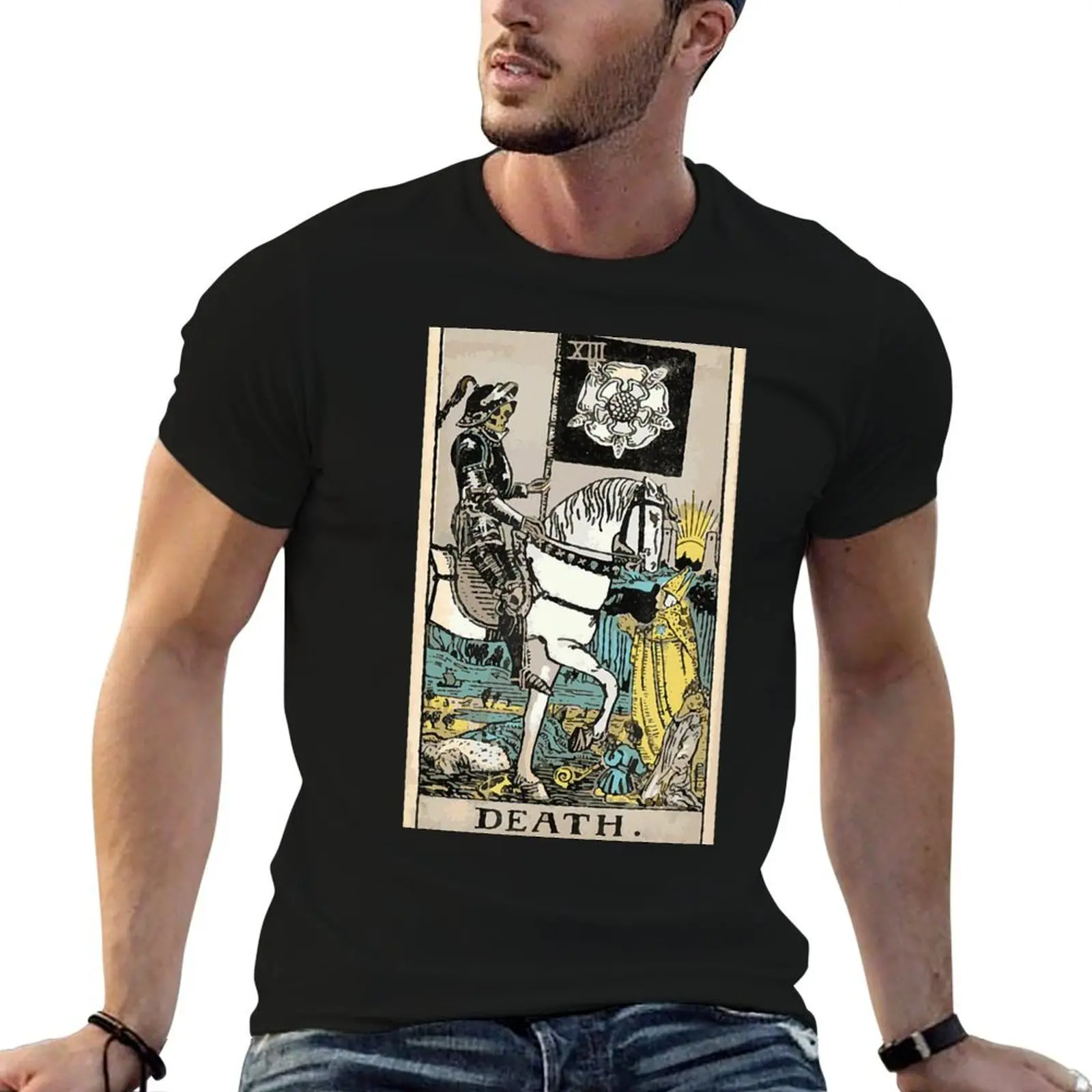 

Death Tarot Card XIII T-Shirt t shirts for man cotton funny man t shirts graphic T-Shirt