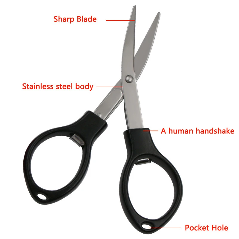 Small Scissors Portable Folding Storage Scissors Durable Sharp Blade Sewing Folding Scissors