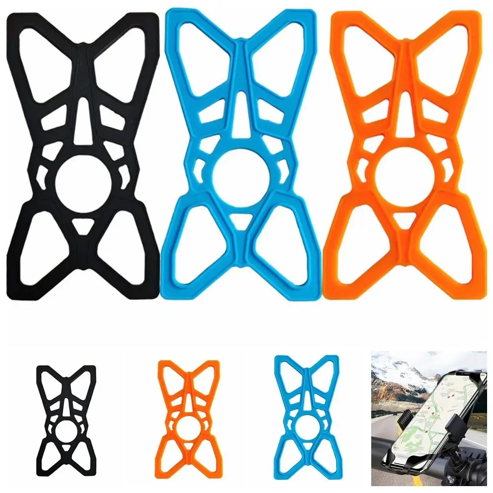 Durable Mobile Phone Holder Mobile Phone Fasten Rubber Band Fix Belt Protective Mesh Silicone 3 Colors Universal