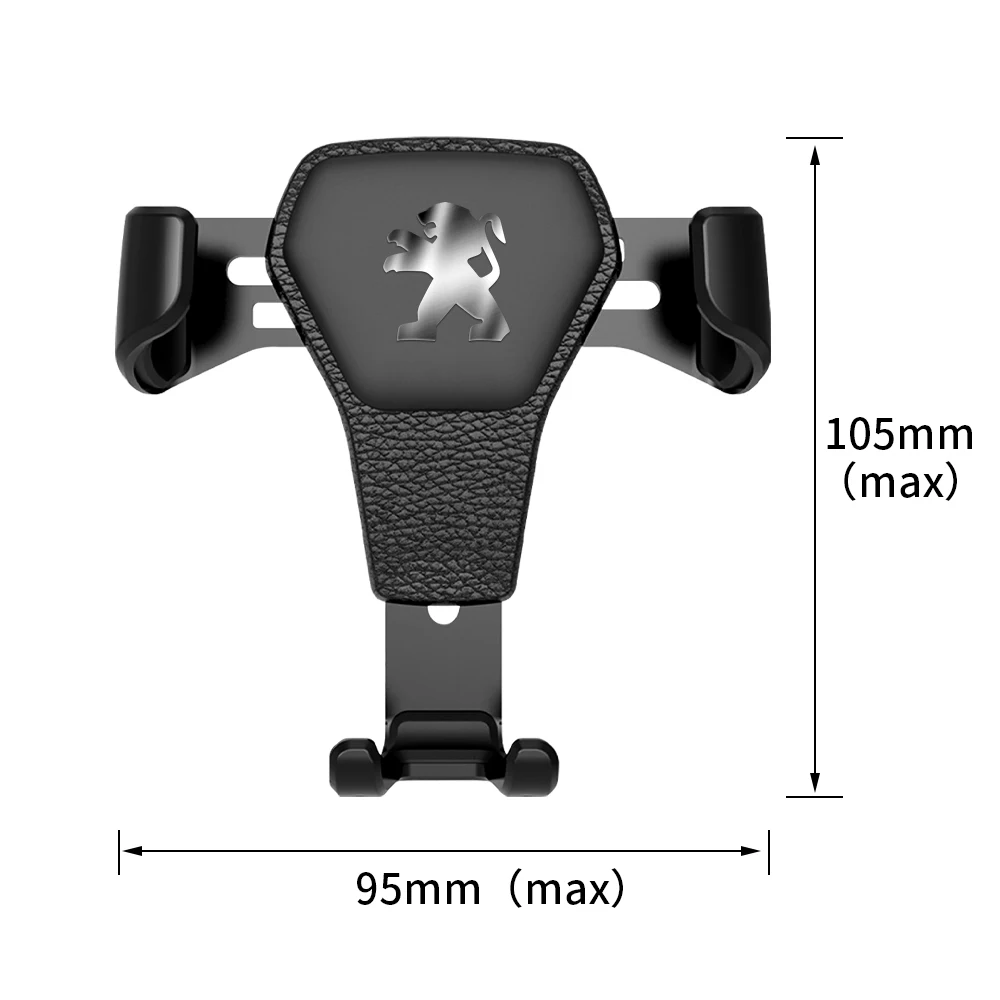 Distintivo per auto supporto per telefono staffa per presa d\'aria supporto per Clip accessori per Peugeot 206 207 208 306 307 308 508 106 107 3008