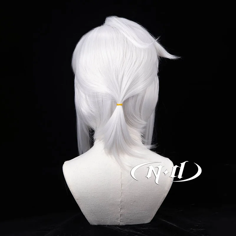 ND リンク コスプレ 白髪コスウィッグ 耐熱合成 ゲームコスチュームパーティー コミックコン コーザー クリスマス ハロウィンパーティー用