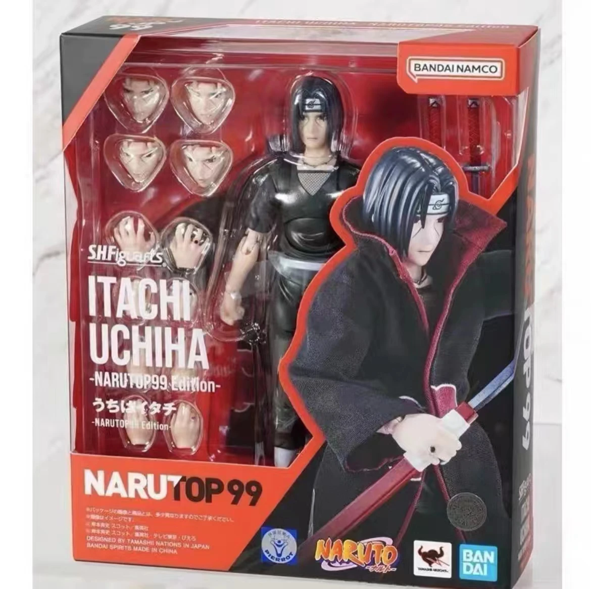 

Коллекция 100% года, Оригинальные фигурки Bandai Sh фигурка Shf Narutop 99 Edition, фигурки Итачи Учиха, аниме модели, игрушки, фигурка, искусственная Наруто