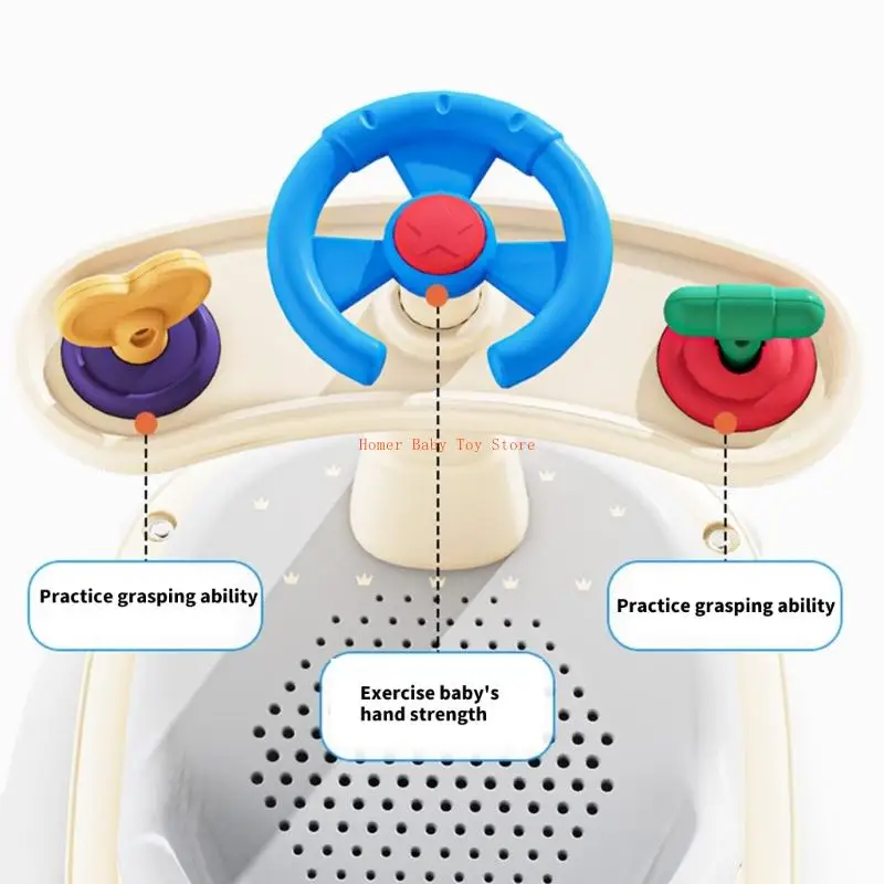 مقعد حوض الاستحمام J0PF مقعد حمام الطفل للاستحمام يوفر دعمًا لمسند الظهر للطفل