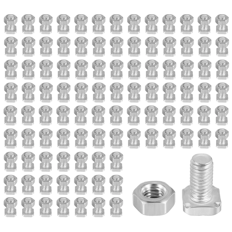 50 Packs Greenhouse Nuts And Bolts Square Head Bolts Nuts Greenhouse Repair Kit Parts Replacement Garden Supplies