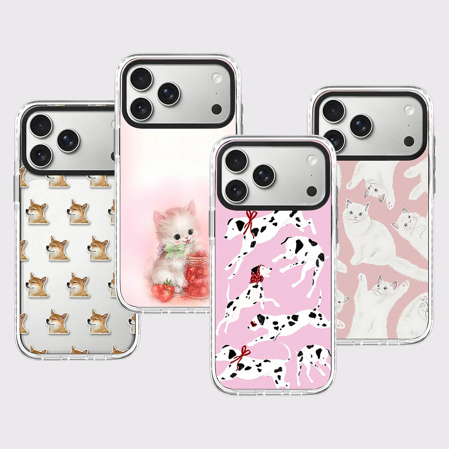 

Acrylic White Border Magnetic Cover for IPhone 12 13 14 15 16 17 Pro Max Case for IPhone 17 Air Lovely Puppies Patterns
