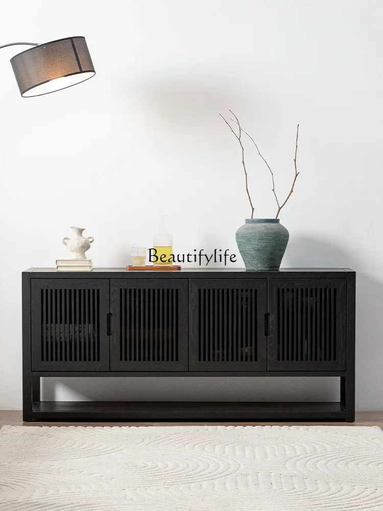 

FG40New Chinese Style Solid Wood Dining Side Tea Cabinet Living Room Wall Hallway Small Apartment Household Storage Storage Cabi