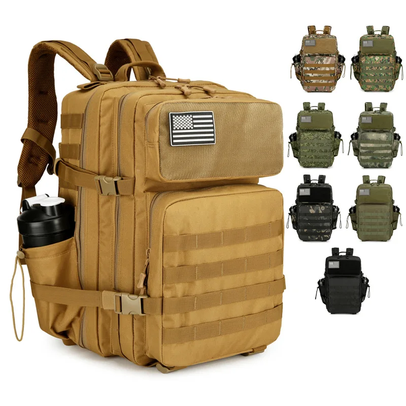 

50L Military Tactical Backpack Army Bag Hunting MOLLE Backpack GYM For Men EDC Outdoor Hiking Rucksack Witch Bottle Holder