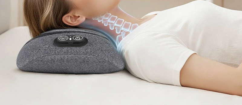 new home massage pillow airbag vibration heating neck protection household airbag massager