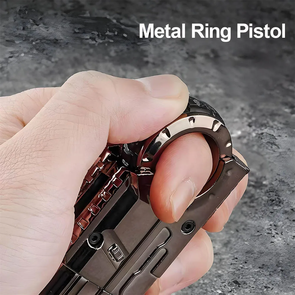 Fidget Toy Gun Toys EDC Ring Metal Toy para adultos decoraciones de escritorio regalo de Navidad Dropship