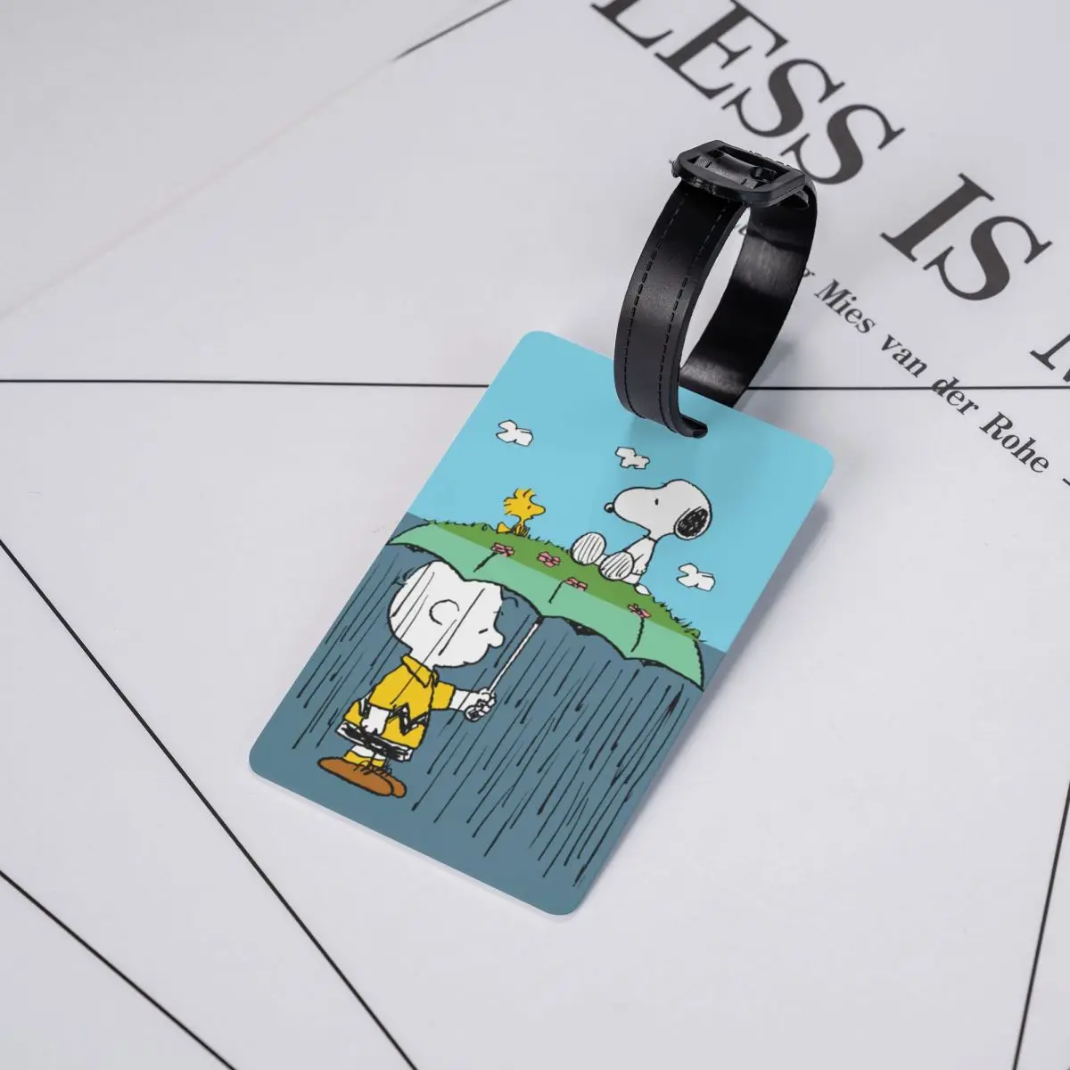 Custom Cute Cartoon Snoopy Luggage Tag Privacy Protection Baggage Tags Travel Bag Labels Suitcase