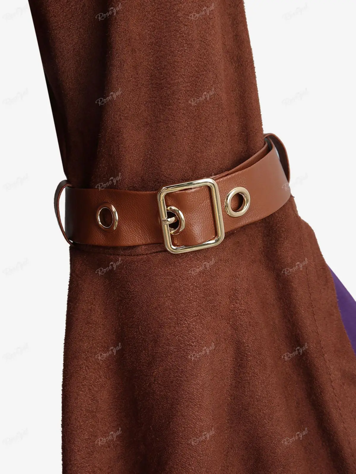 ROSEGAL-Robes Renaissance médiévales pour femmes, grande taille, volants, lacets, manches évasées, cuir PU, patchwork, robe Maxi, robe éducative