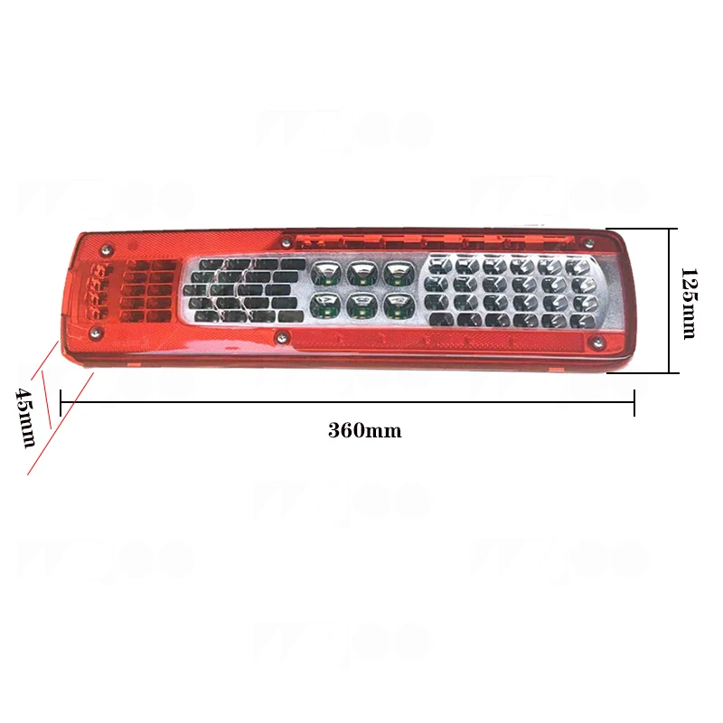 2Pcs 24V LED Tail Lights For Volvo FH 460 540 Heavy Truck For Renault T520 Stop Brake Turn Signal Rear Lamp