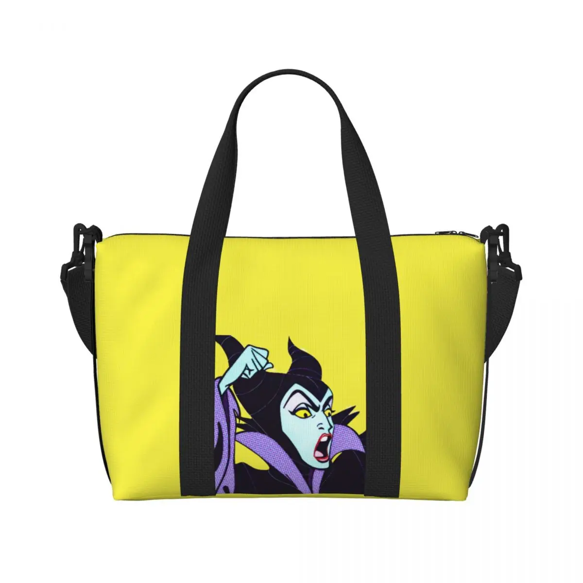 

Изготовленная на заказ сумка для покупок малефисенты, женская большая вместительная мощная пляжная дорожная сумка для спортзала