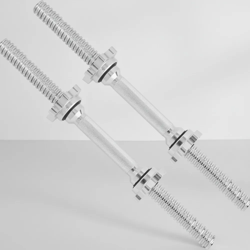 مقابض دمبل قابلة للتعديل مقاس 14-24 بوصة مع أطواق آمنة، قبضة مطاطية لألواح الوزن مقاس 1 بوصة - معدات الصالة الرياضية المنزلية #1