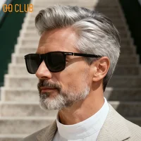 O-Q CLUB nuevas gafas de sol polarizadas cuadradas de moda para hombre tendencia Retro Premium TR90 gafas protectoras UV de acetato gafas de sol para hombre