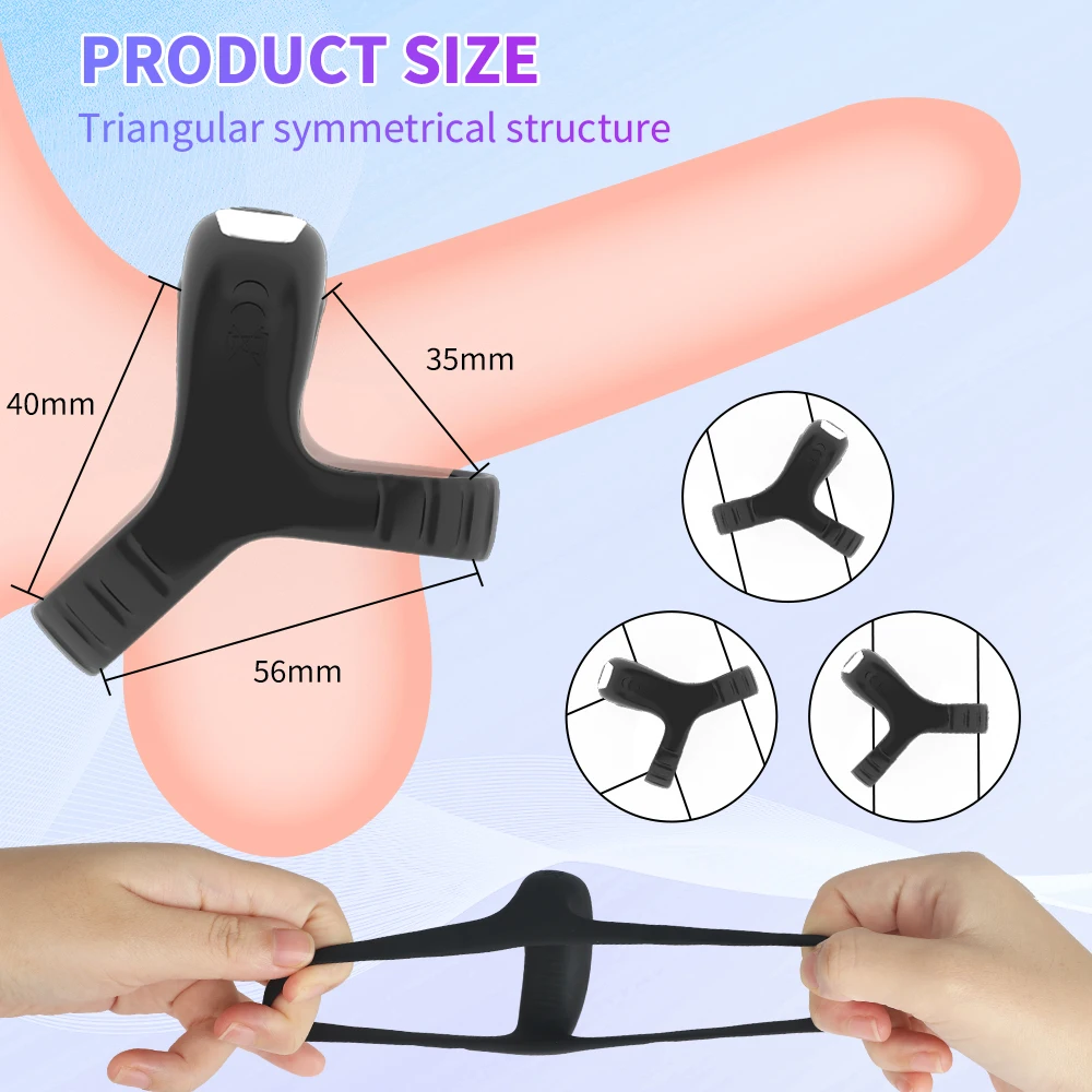 Vibrating Penis Ring for Men Delay Ejaculation Cock Rings for Male Vibrators Cockring Sex Toys Goods for Couple Adults 18 Shop