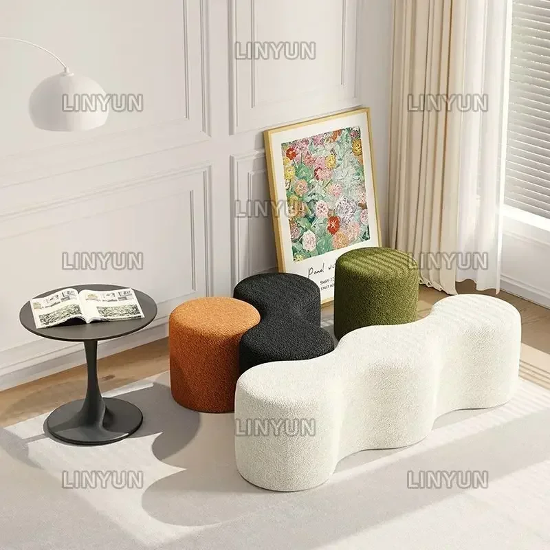 

Combination Sofa Clothing Store Fabric Seat Pier in Office and Leisure Area Shoe Changing Stool Furniture Bench Upholstered