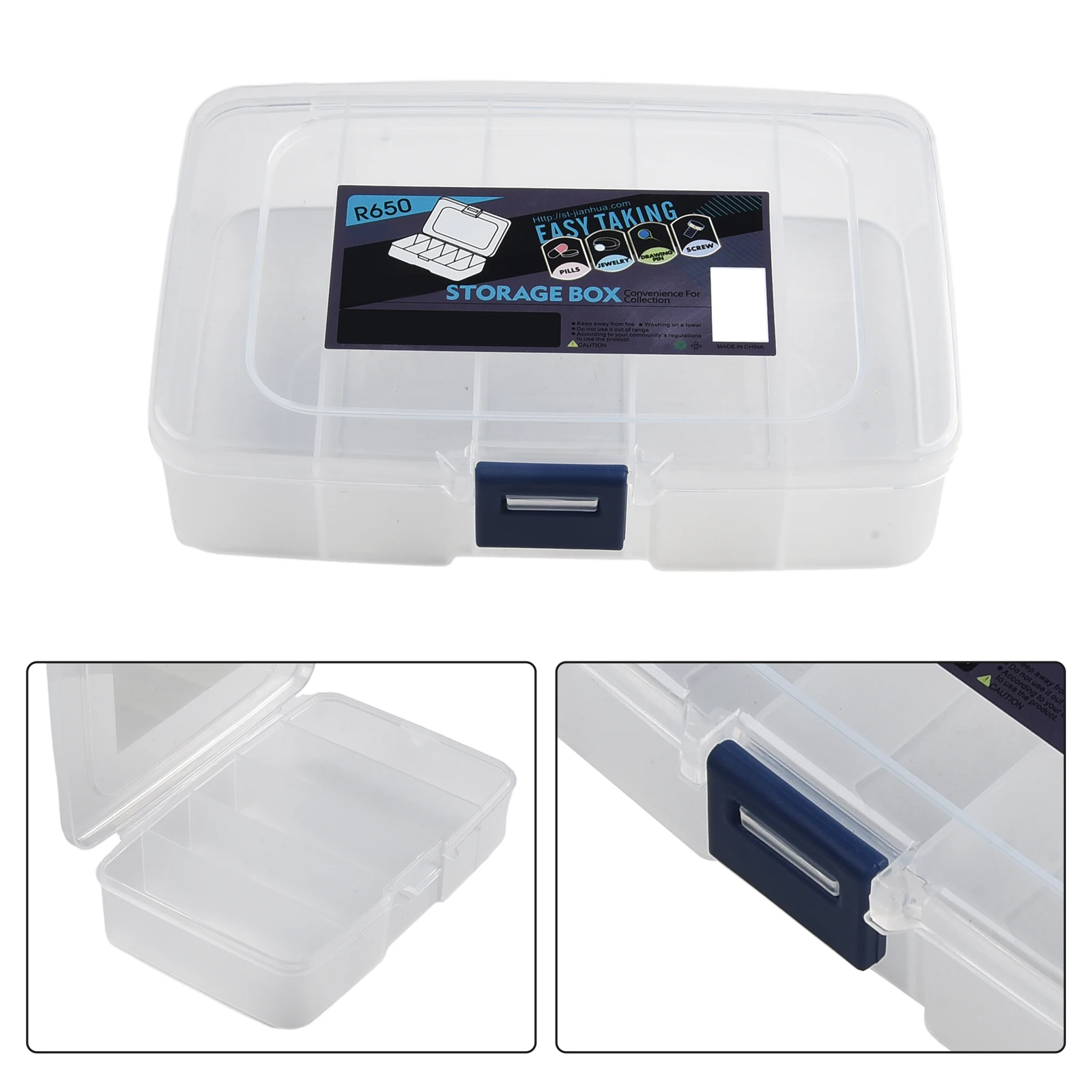 Portable Clear Plastic Tool Screws IC Storage Box, Craft Organizer Case, Small Part Container, Easy Classification and Storage