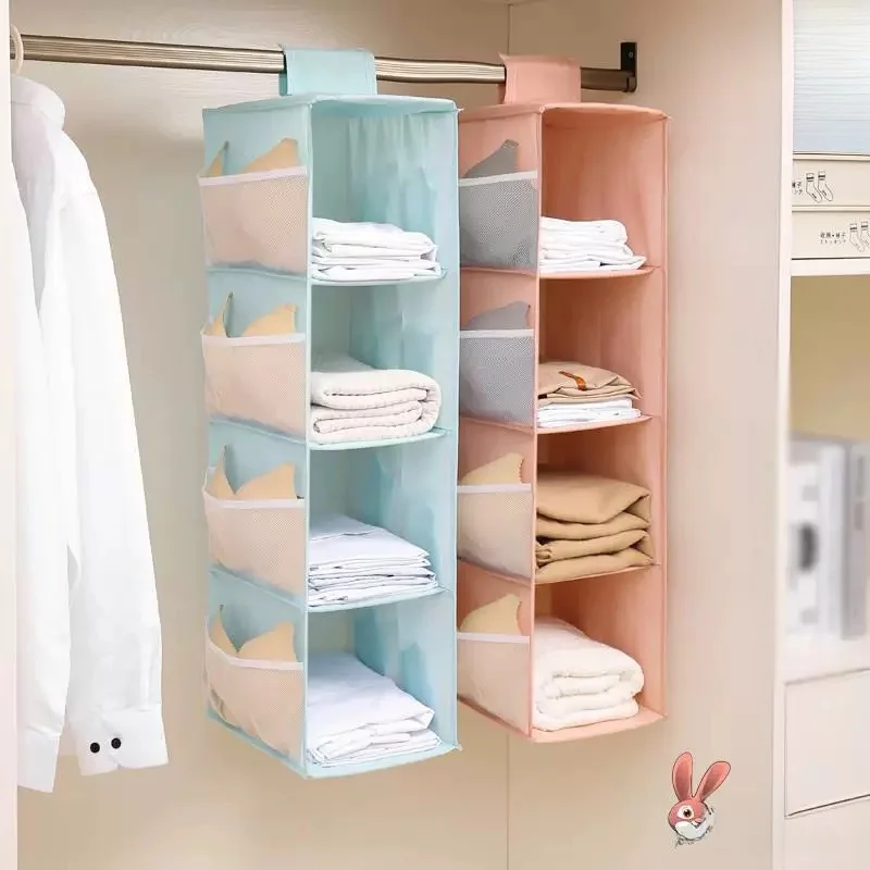 Double-Sided Hanging Storage Bag for Socks And Underwear Fabric Wardrobe Organizer Rack Dormitory Essential ABEYINUOR Love