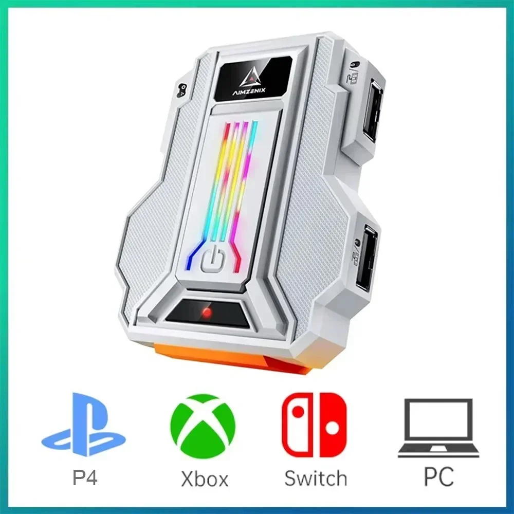 In stock New Gamwing STRIKER PRO Keyboard Mouse Game Adapter for PS4, PS3, ONE,X360, XSS, XSX, N-Switch, Supports 3.5mm Headphon