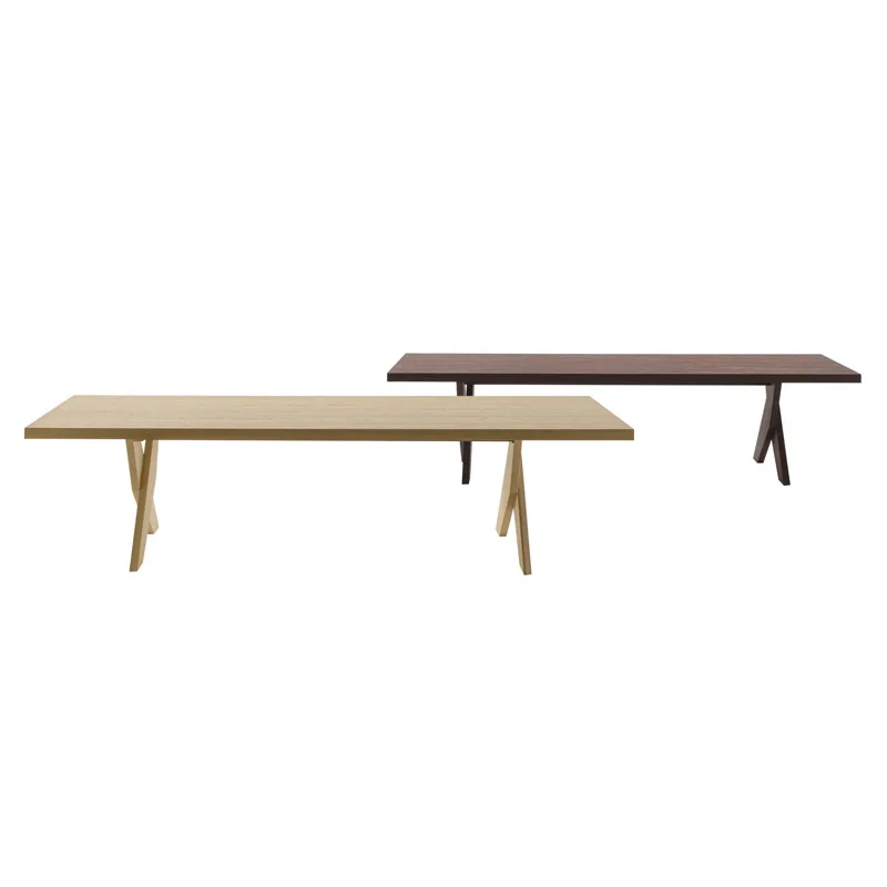 Dining table Minimalist household  dining Designer solid wood long