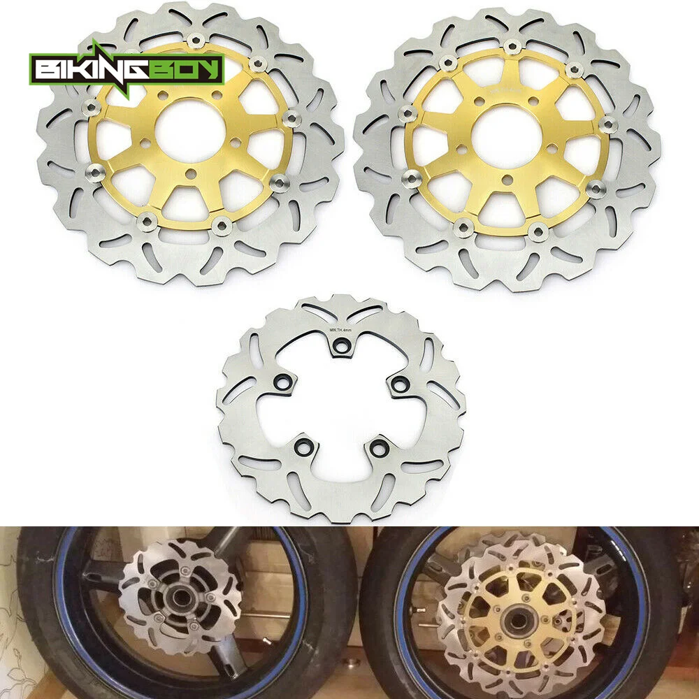 BIKINGBOY For GSXR GSX-R 1000 01 02 03 04 05 06 07 08 09 10 11 12 13 14 15 16 K1 K2 K3 K4 K5 K6 Front Rear Brake Discs Rotors