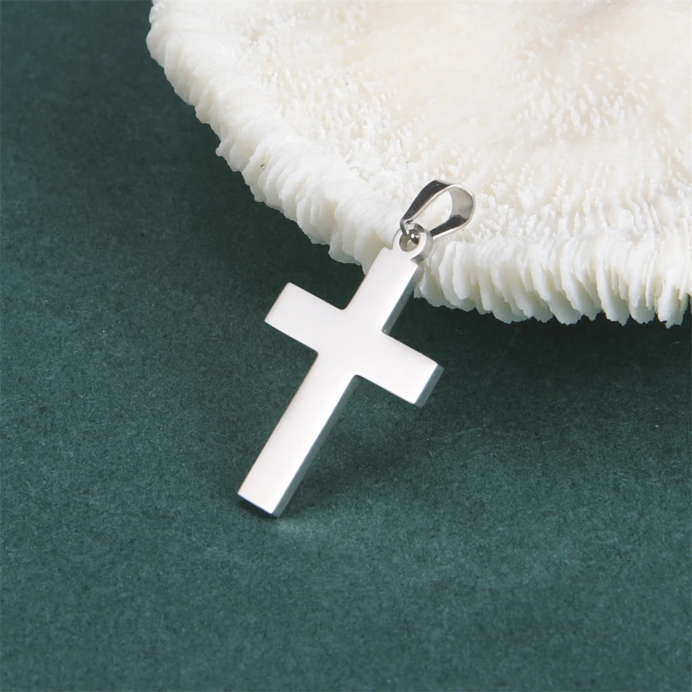 Wholesale 316 Stainless Steel Cross Pendants Bulk Accessories Charms For Cool Boys Girls Punk Hip Hop Jewelry DIY Making Gift