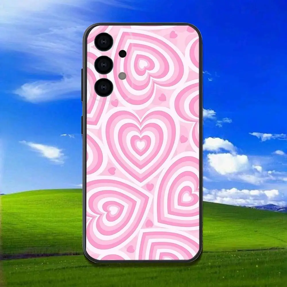 Roze liefde hart roze vibes Telefoon Case Voor Samsung Galaxy A13,A21s,A22,A31,A32,A52,A53,A71,A80,Zachte Zwarte Shell