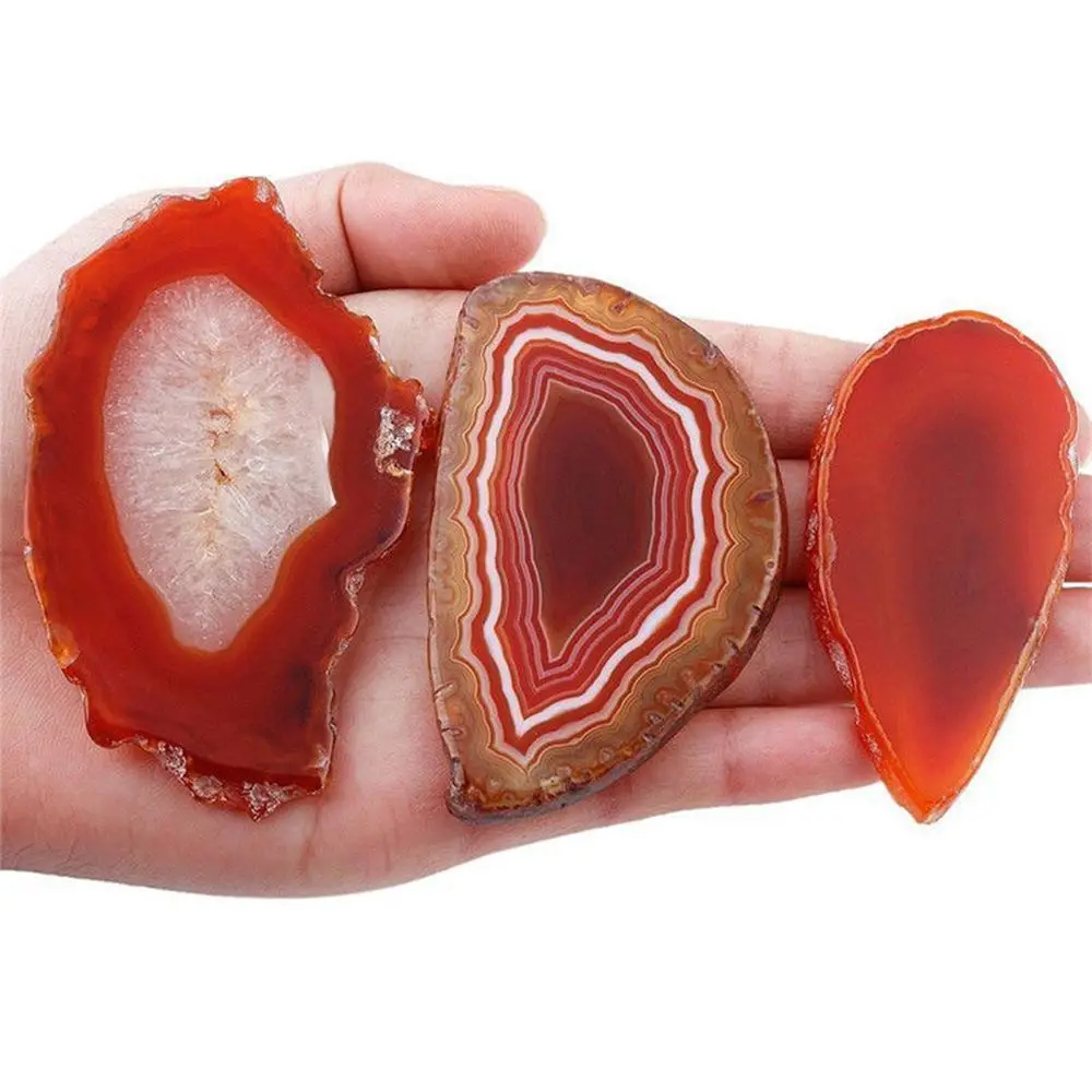 Irregular Brazil Healing Slice Stone Jewelry Accessories Quartz Pendant Home Decoration DIY