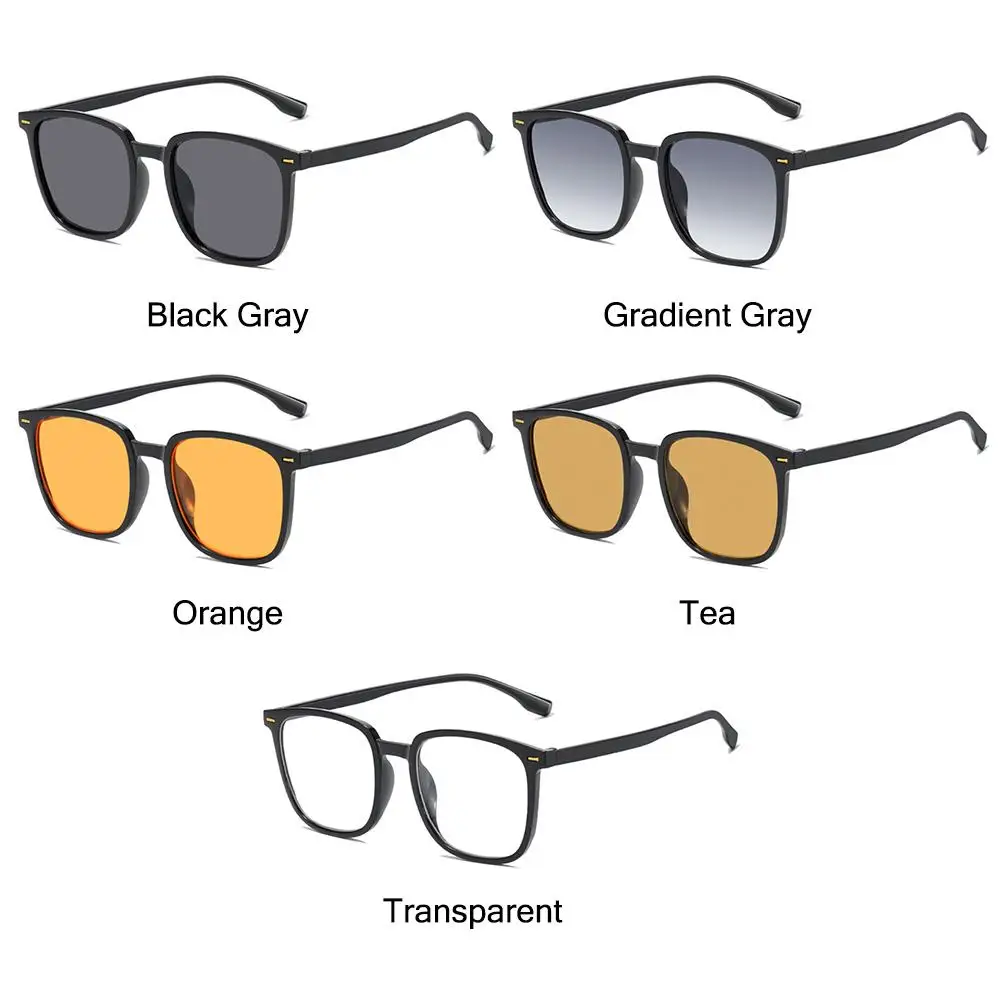 UV400 Protection Tea Brown Sunglasses Travel and Street Style 2024 New Men's Driving Sun Glasses Square Frame Shades Unisex