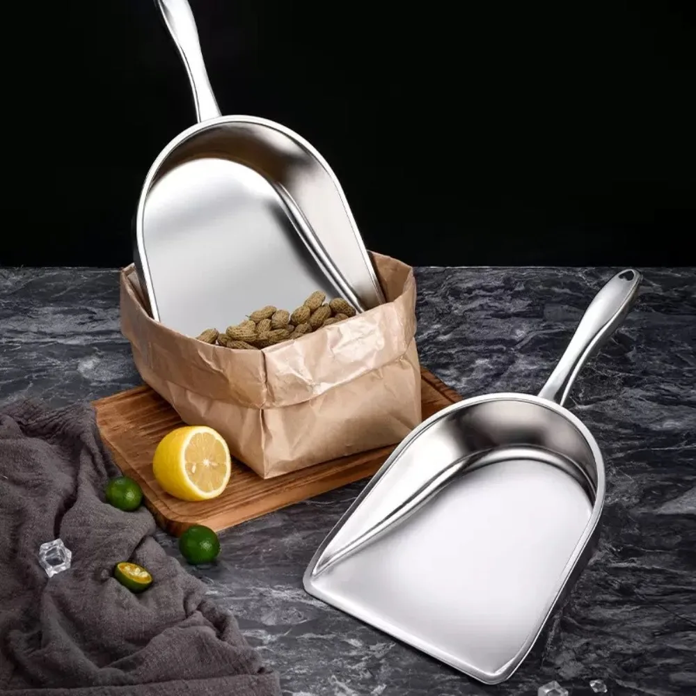 

Wide Opening Stainless Steel Ice Cube Shovel Thickened Corrosion-resistant Food Shovel Large Capacity Rust-proof Flour Scoop