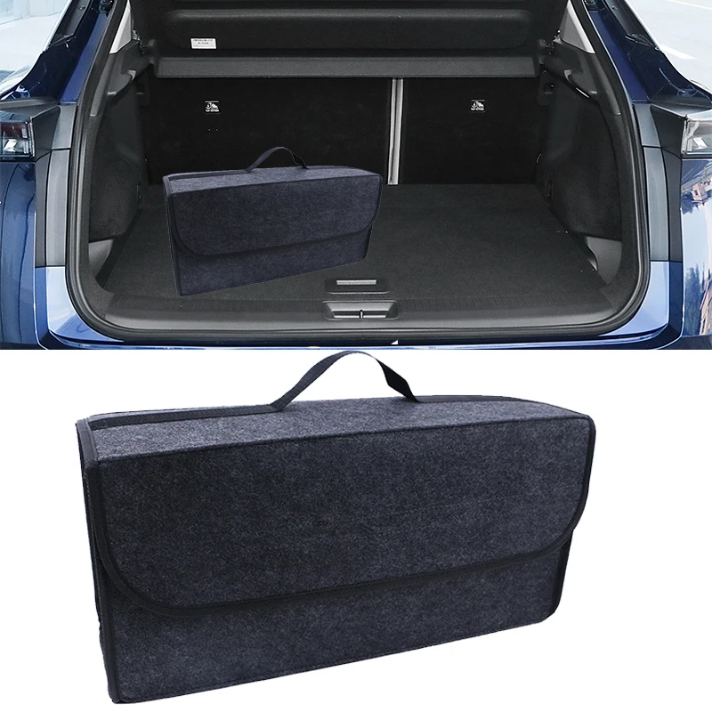 

Gray Car Organizer Bag Car Trunk Organizer 50x17x24cm Anti Slip Compartment Boot Storage Organizer Tool Car Storage Bag Organize