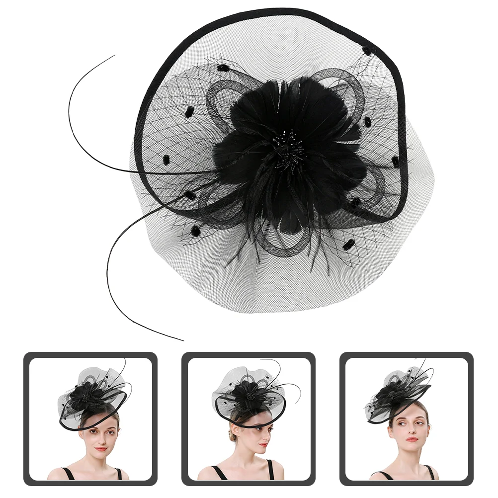 

Cocktail Party Hat Head Bands 1950s Accessories for Women Hairpin Dress Hats 1920 Headpiece Artificial Tea Miss