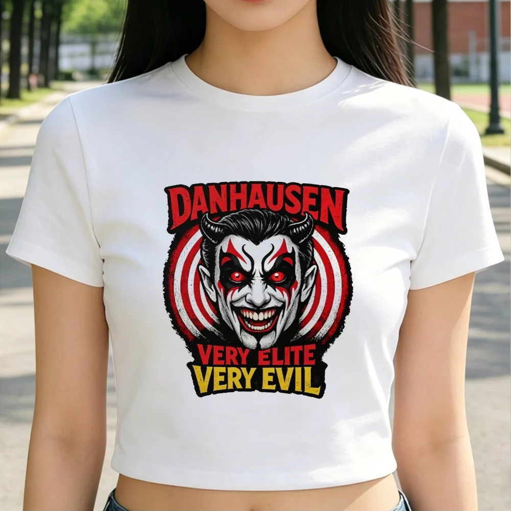 Danhausen crop top women summer meme cutecore clearance sales shirt streetwear meme baddie funny y2k