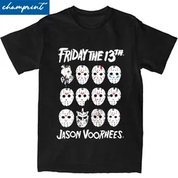 The Movies Friday 13th Jason Voorhees Tshirts Men 100%Cotton Top Tee Print Round Neck Short Sleeve