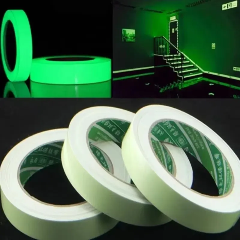 1/4pc Luminous Tape 3m Deep Green Self-Adhesive Tape Night Vision Night Light Safety Warning Security Stage Home Decoration Tape