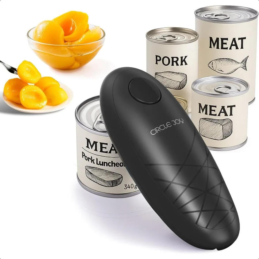 

Electric Can Opener OneTouch Automatic Can Opening with Smooth Edges Food Safety Handheld BatteryOperated Can Opener for Kitche