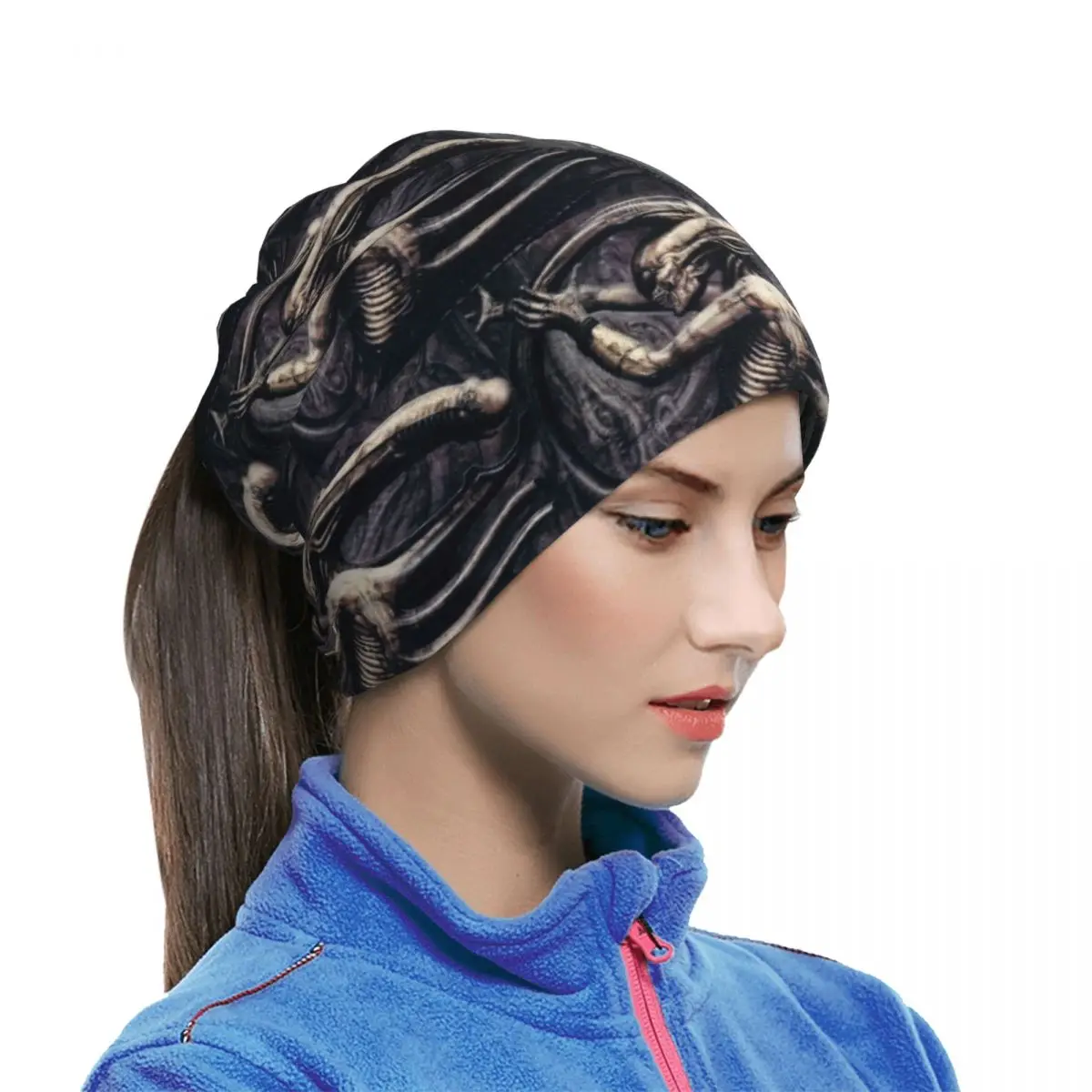 Alien Xenomorph HR Giger Multifunctional Elastic Neck Gaiter Wind Proof Face Cover Bandana Unisex for Cycling Climbing Fishing