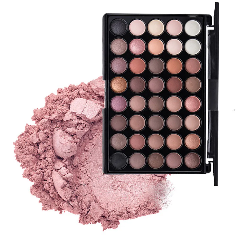 40 Colors Premium Eyeshadow Palette Intense Pigmentation Fine Texture All Day Wear Suitable for Any Skin Tone Professional Daily