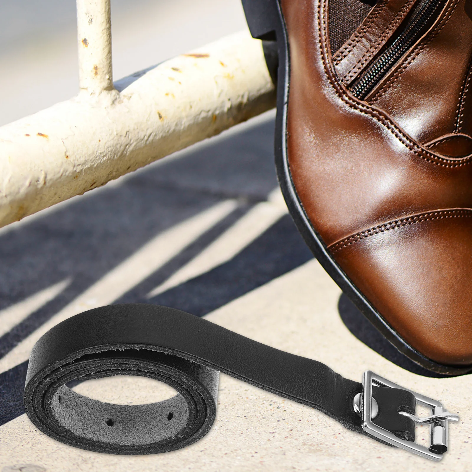 طويلة عرقوب بولي Surface سطح الفولاذ المقاوم للصدأ الأشرطة أحذية رعاة البقر تدريب الفروسية ركوب الرجال النساء #5