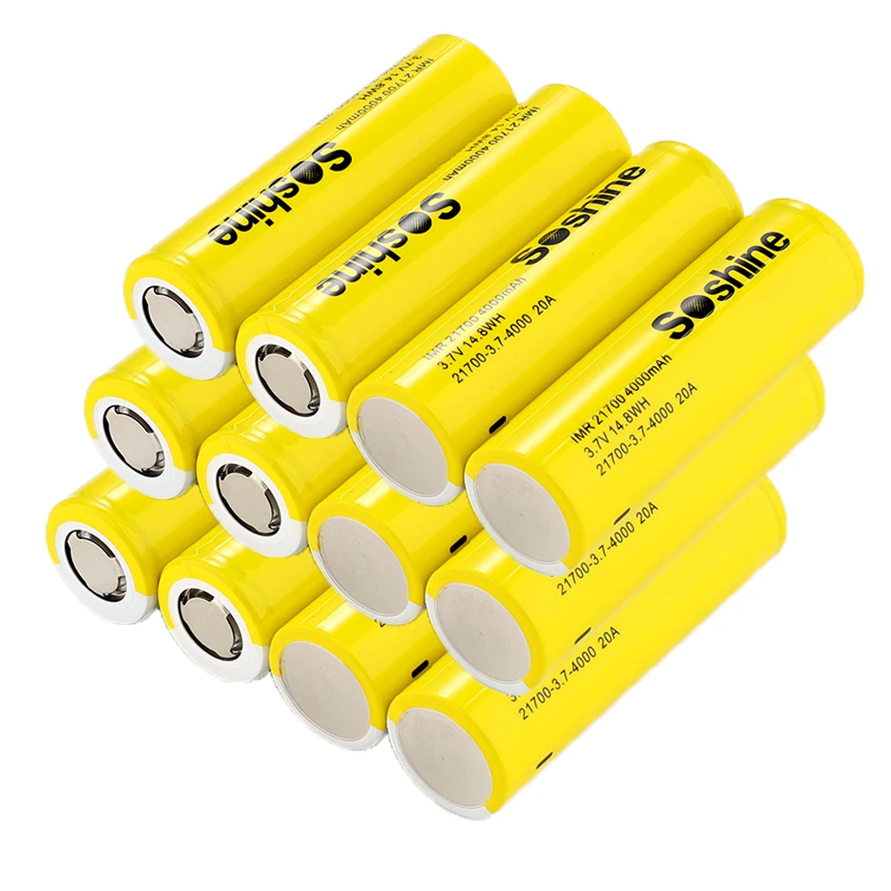 Soshine 21700 3C Li-ion Rechargeable Battery 3.7V 4000mAh Original Battery 4000mAh Li-ion Batteries for Toys Flashlight Radio