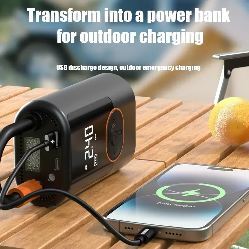 GEFENSI Portable Digital Automatic Inflation Pump Suitable For Automobiles, Motorcycles, Bicycles, Wireless Air Compressors