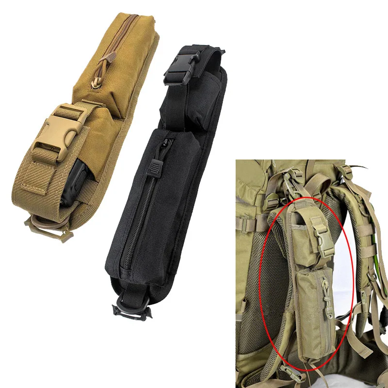 Tactical Shoulder Strap Sundries Bags For Backpack Accessory Pack Flashlight Pouch Molle Outdoor Camping Edc Kits Tools